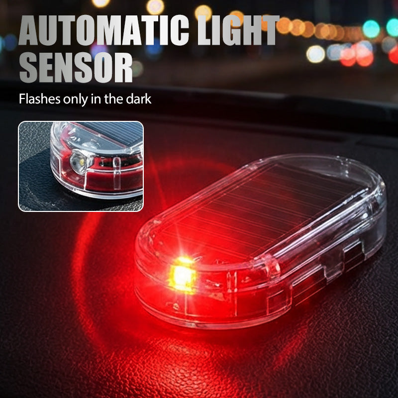 🔥LAST DAY SALE ONLY!! ✨BUY 1 GET 1 FREE!!!🔥Solar Car Anti-Theft Light – solar + USB charged, auto-flashes at night. 🛡️💡