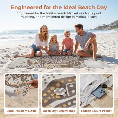 🏖️🏊‍♀️2‑in‑1 Convertible Beach Towel & Drawstring Backpack