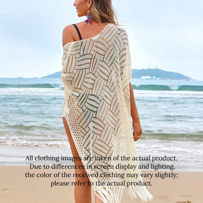 🥳2026 HOT SALE🥳💞50K+ SOLD!☕🧘‍♀️Women Oversized Knit Cardigan OpenFront Crochet Tassel Lightweight Kimono Sweater Spring Summer
