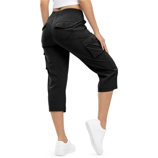 Women's Lightweight Hiking Capris: Quick-Dry, 6 Pockets, Loose Fit