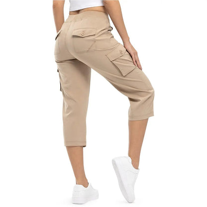 Women's Lightweight Hiking Capris: Quick-Dry, 6 Pockets, Loose Fit