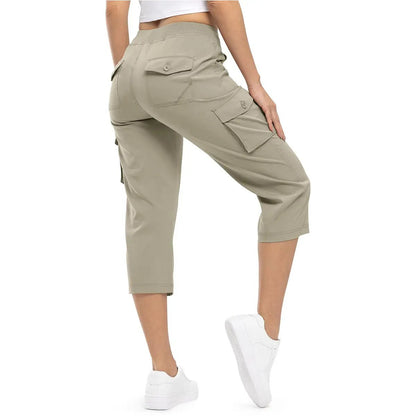 Women's Lightweight Hiking Capris: Quick-Dry, 6 Pockets, Loose Fit