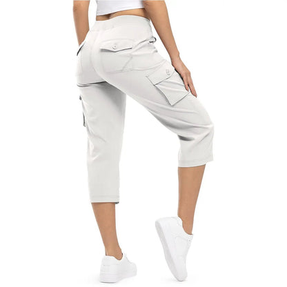 Women's Lightweight Hiking Capris: Quick-Dry, 6 Pockets, Loose Fit