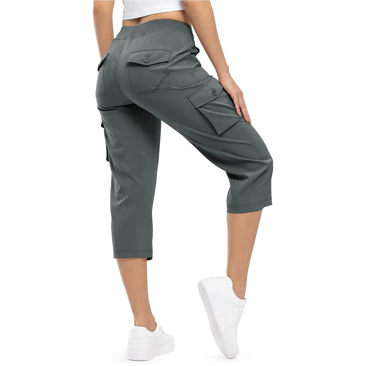 Women's Lightweight Hiking Capris: Quick-Dry, 6 Pockets, Loose Fit