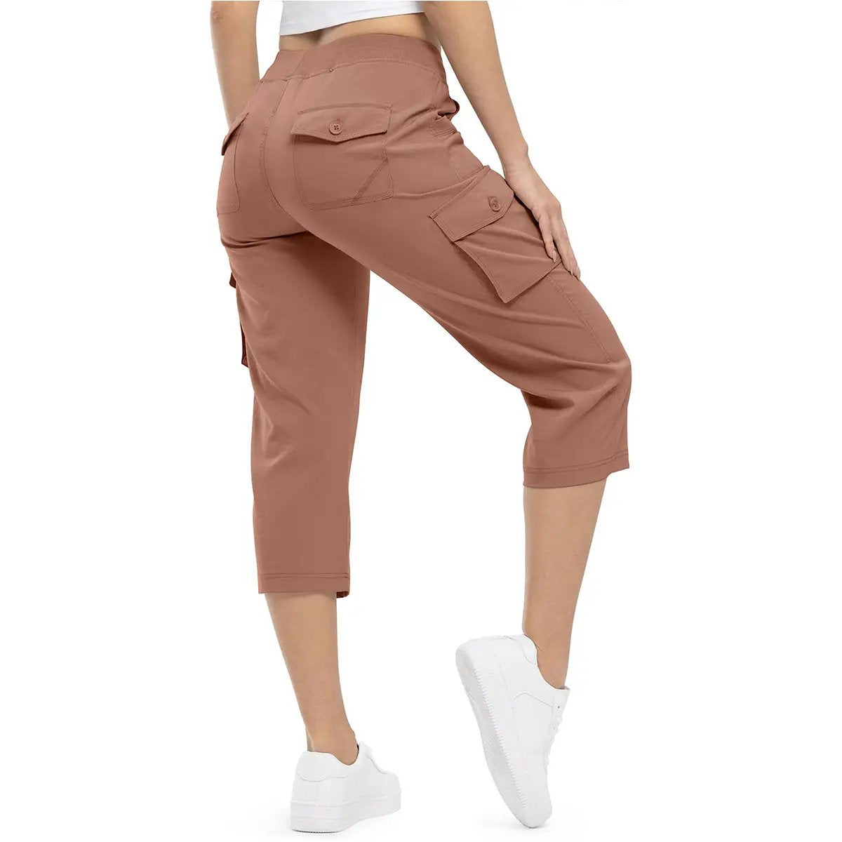 Women's Lightweight Hiking Capris: Quick-Dry, 6 Pockets, Loose Fit