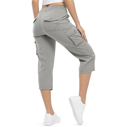 Women's Lightweight Hiking Capris: Quick-Dry, 6 Pockets, Loose Fit