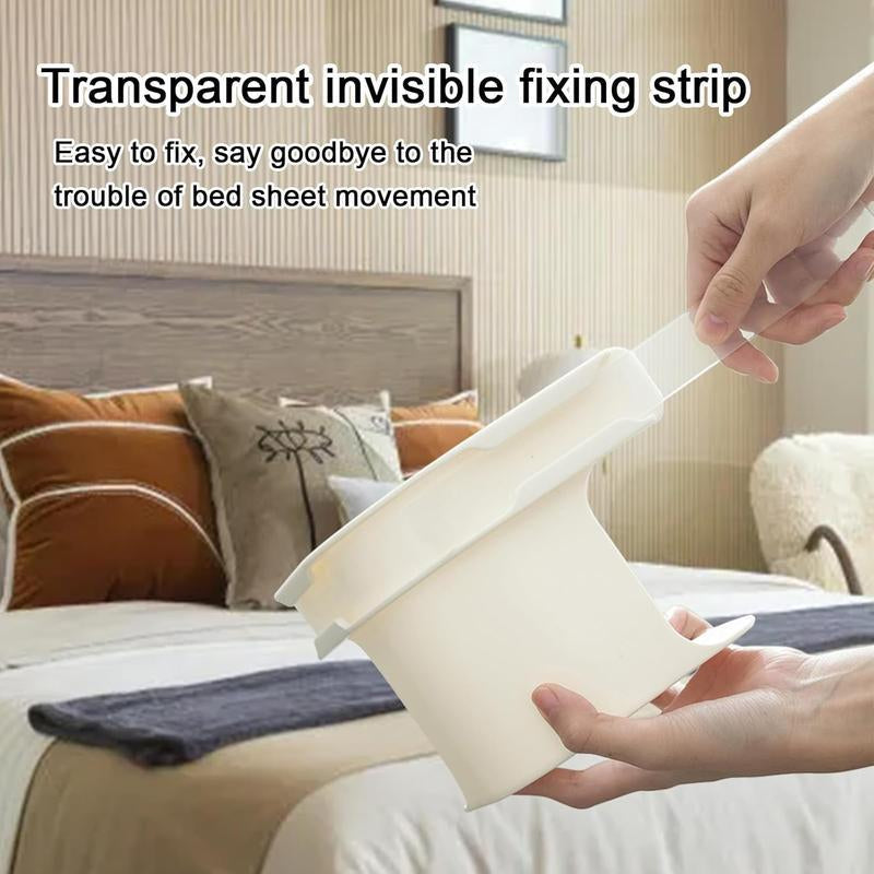 Bed sheet hanger with a hook, suitable for the corner of the bed, and suitable for mattresses of various sizes