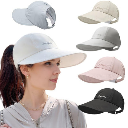 summer sun-protective baseball caps, unisex, lightweight and adjustable, Velcro closure, wide brim, suitable for all seasons, elastic design.