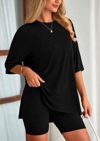 Women's Two PieceLounge Set SummerCasual Oversized Shirts