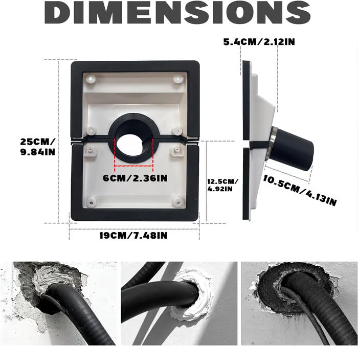 📍49% OFF🔥 - HVAC Wall Penetration & Line-Set Cover Kit – Retrofit Finish Solution