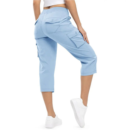 Women's Lightweight Hiking Capris: Quick-Dry, 6 Pockets, Loose Fit