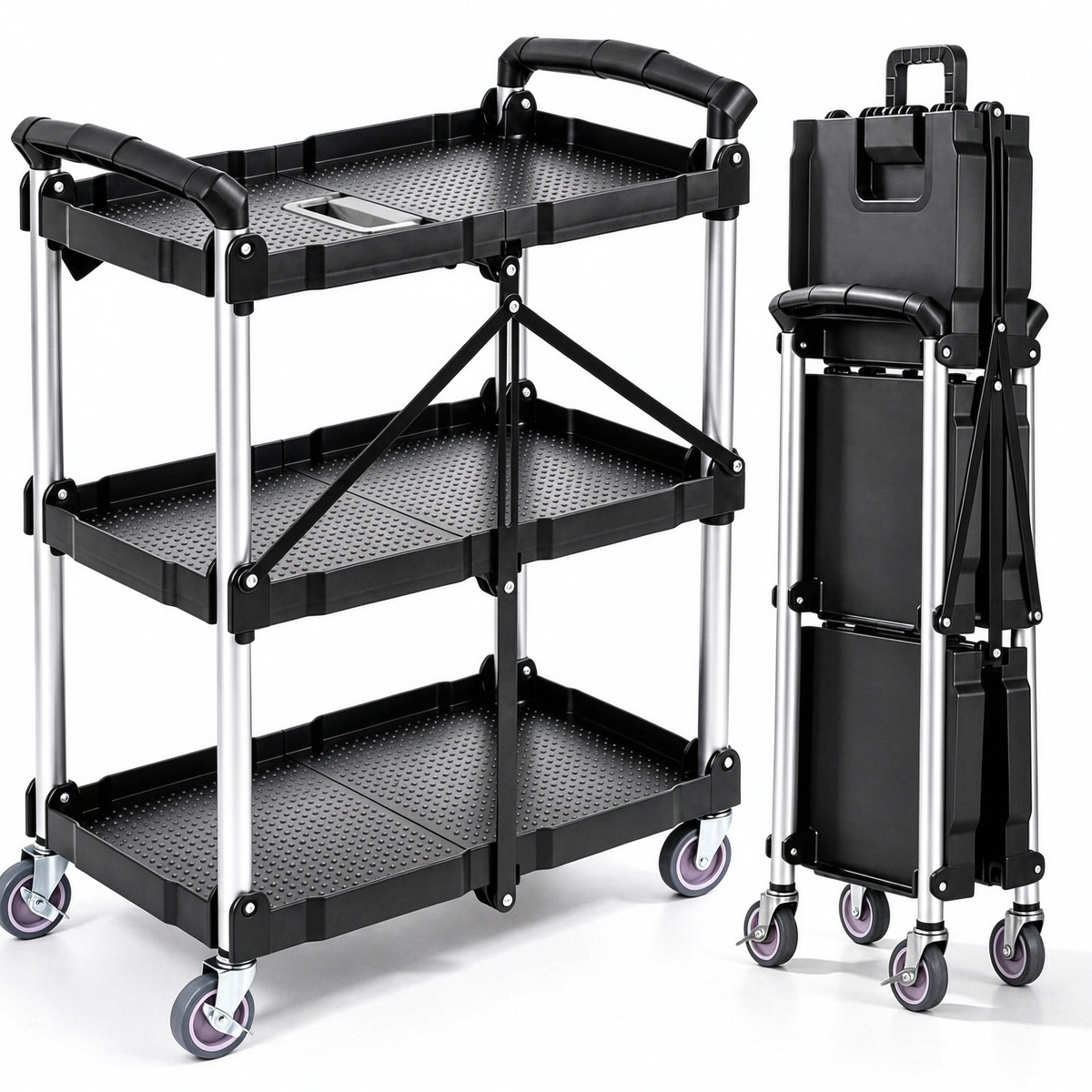 ⏰Limited Time Offer🎉Foldable 3-Tier Utility Cart