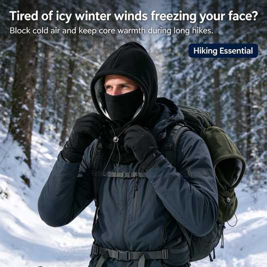 Winterse winddichte skibril met muts, houd je warm van hoofd tot nek