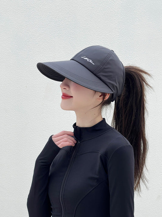 summer sun-protective baseball caps, unisex, lightweight and adjustable, Velcro closure, wide brim, suitable for all seasons, elastic design.