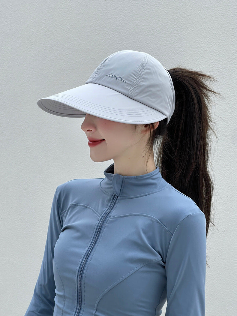 summer sun-protective baseball caps, unisex, lightweight and adjustable, Velcro closure, wide brim, suitable for all seasons, elastic design.