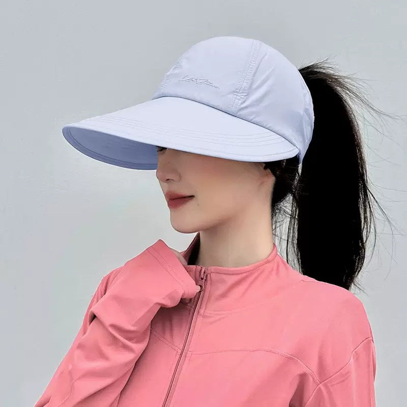 summer sun-protective baseball caps, unisex, lightweight and adjustable, Velcro closure, wide brim, suitable for all seasons, elastic design.
