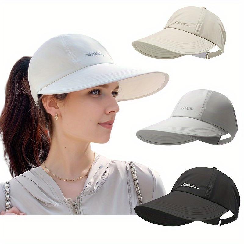 summer sun-protective baseball caps, unisex, lightweight and adjustable, Velcro closure, wide brim, suitable for all seasons, elastic design.