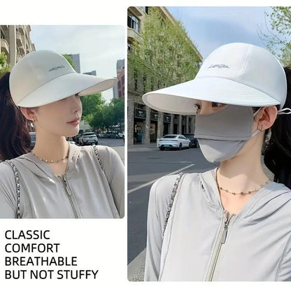 summer sun-protective baseball caps, unisex, lightweight and adjustable, Velcro closure, wide brim, suitable for all seasons, elastic design.